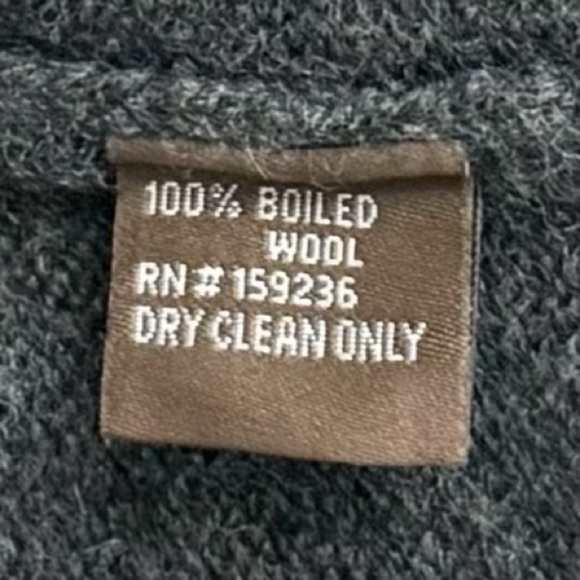 J.McLaughlin Marjorie Charcoal Gray Boiled Wool Cardigan - Picture 14 of 15